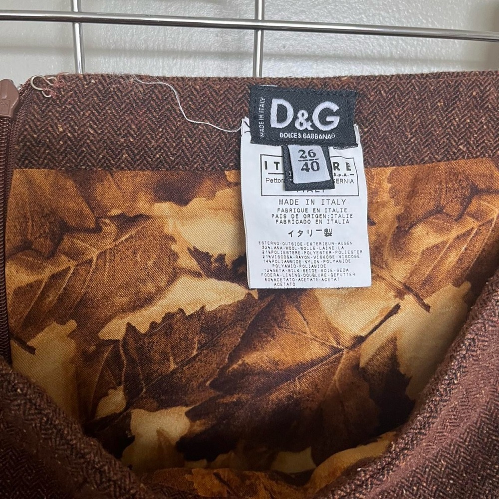 D&G Brown Tweed Skirt